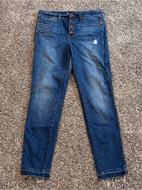 Madewell Women's Blue Jeans 10” High rise skinny Jeans Size 29